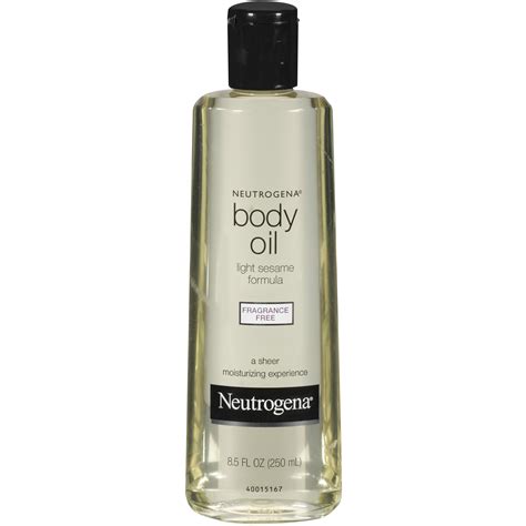 neutrogena body oil light sesame formula fragrance free 8 5 fl oz 250 ml shop your way