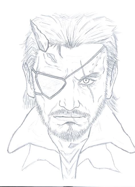 Big Boss Metal Gear Big Boss Metal Gear Male Sketch Art Drawings