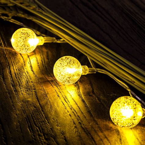 50 Led Solar Outdoor String Lights Globe String Fairy Lights For Garden
