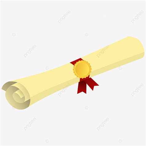 Rolled Certificate Clipart Transparent Background Rolled Graduation