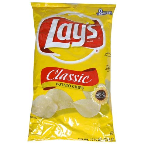 Yellow Packet With Chips On A White Background Free Image