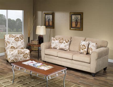 Beige Fabric Modern Sofa And Accent Chair Set Woptions