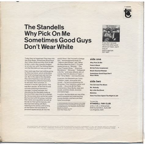 Why Pick On Me By The Standells Lp With Ubik76 Ref1052225957