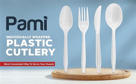 Pami Medium Weight White Disposable Plastic Teaspoons 1000