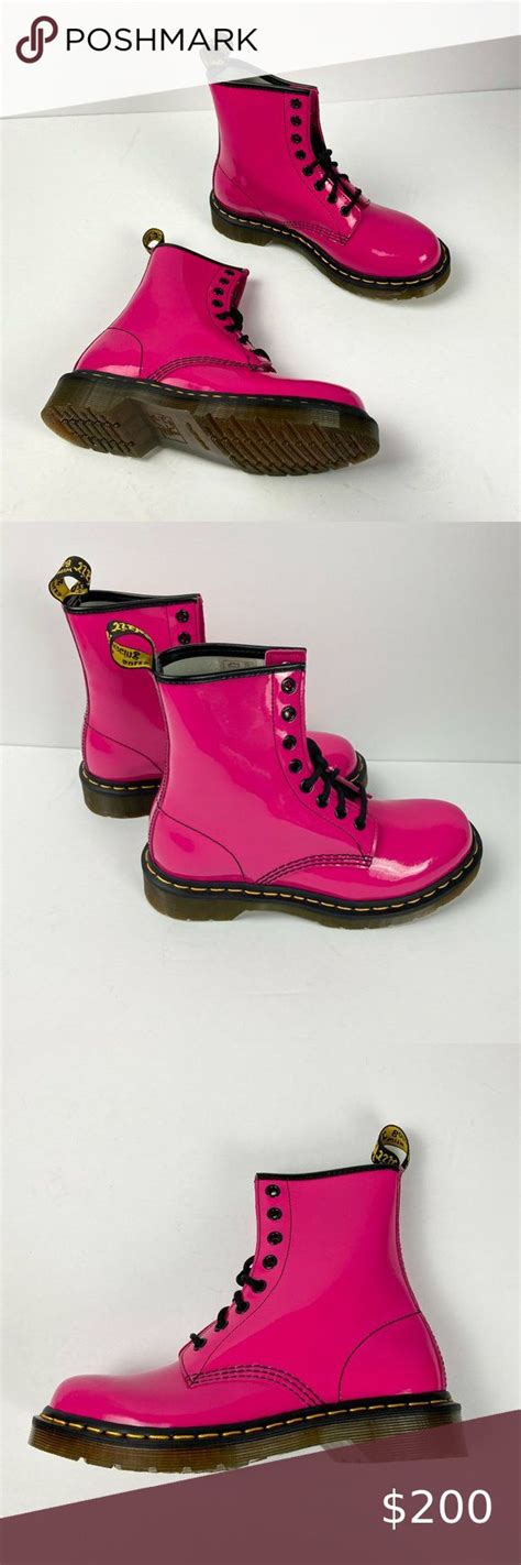 dr marten 1460 patent leather combat boots hot pink barbie new 6 combat boots boots barbie pink
