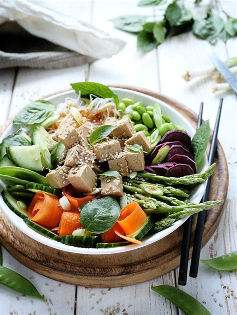 Vegan Poke Bowl With Marinated Tofu • Green Evi Noodle Recipes Easy