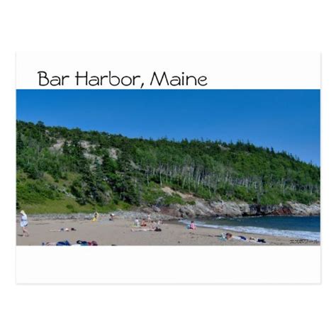 Bar Harbor Beach 8 Postcard Zazzle