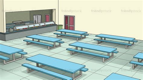 Download School Cafeteria Background Cartoon Vector Clipart