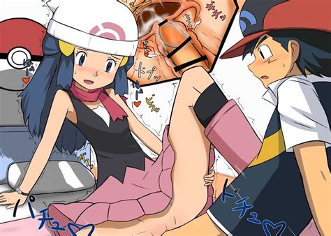 Hikari And Satoshi Pokemon And 1 More Drawn By