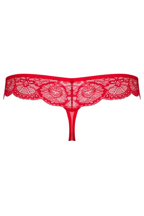 Obsessive Womens Lace Thong 853 Tho 3 Red