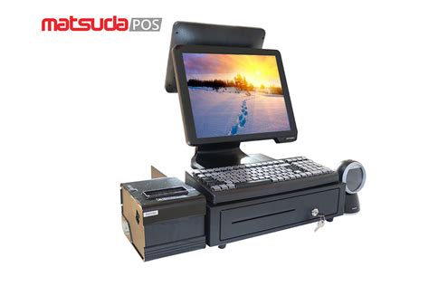 St9800 J1900 I3 I5 Cpu Dual Touch Screen Pos Cash Register 15 Inch