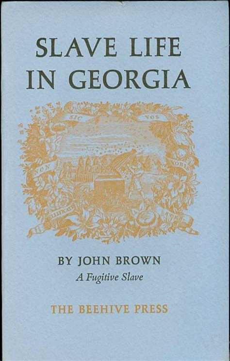 Slave Life In Georgia By Brown John Ed F N Boney New Softcover