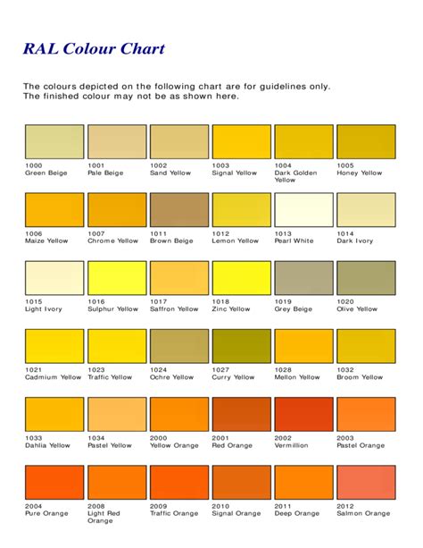 Ral Color Chart Printable Vrogue Co