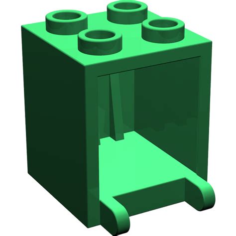 Lego Green Container 2 X 2 X 2 With Recessed Studs 4345 Brick Owl