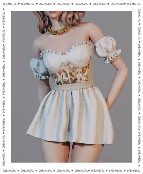 Venus Dress V1 Dreamgirl Sims 4 Dresses Venus Dresses Clothes For