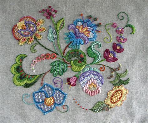 Peony Jacobean Crewel Work Embroidery Kit Crewel 425