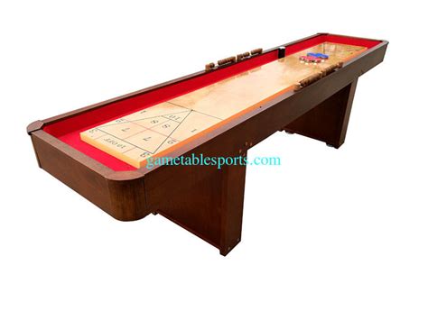 Promotional 9 Ft Shuffleboard Game Table Mdf With Wood Slide Scoring