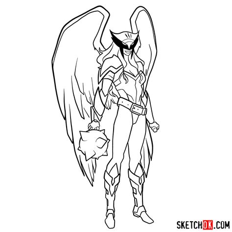 Learn How To Draw Hawkgirl A Step By Step Guide By Sketchok