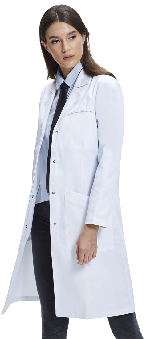 Dr1 Dr James Lab Coat Women Classic Fit Multiple Pockets White 37