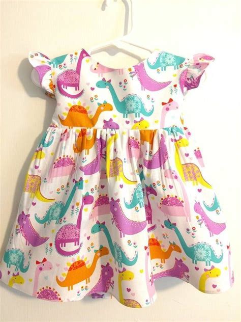 Dinosaur Dress For Girl Baby Dinosaur Dress Pink Dinosaur Dress