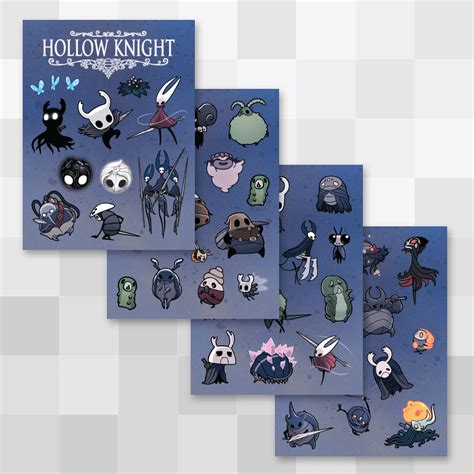 Hollow Knight Hallownest Sticker Set Fangamer