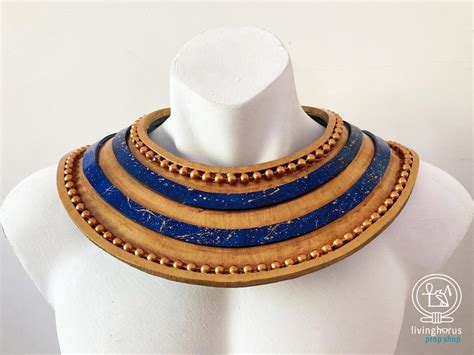 Ancient Egyptian Tutankhamun Usekh Collar Faux Lapis Lazuli Etsy