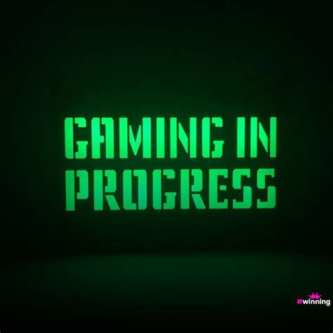 Winning Gaming In Progress Lightbox Sign Designjm
