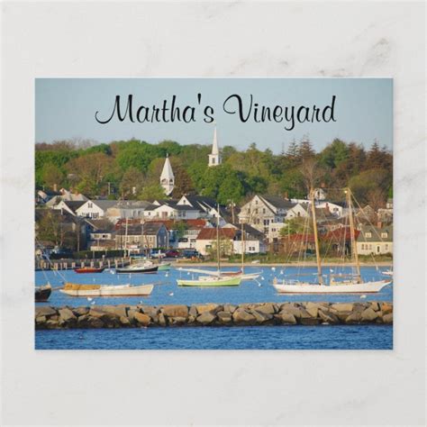 Martha S Vineyard Harbor Cape Cod Mass Post Card Zazzle Com