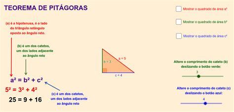 Teorema De PitÁgoras Geogebra