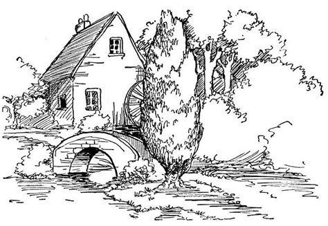 Detailed Landscape Coloring Pages For Adults Part 7