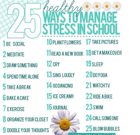 25 Healthy Ways To Manage Stress In School 🍃🌸 Musely