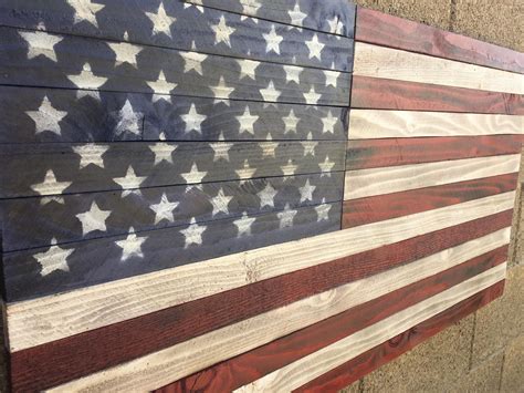 Rnrwooddesign American Flag Wood American Flag Wall Art Wooden