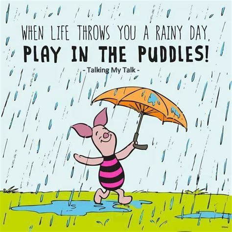 Puddles Pooh Quotes Inspirational Quotes Rainy Day Quotes