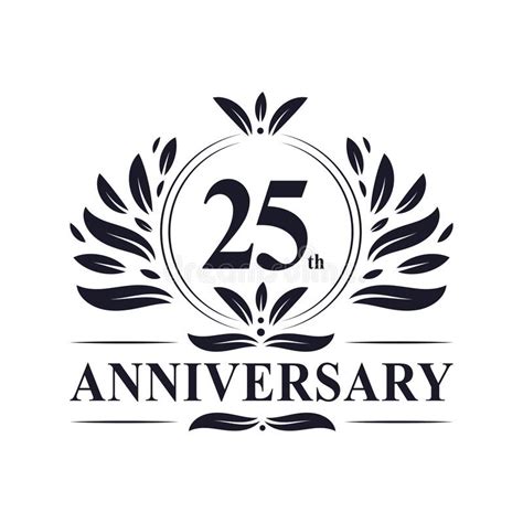 25th Anniversary Celebration Luxurious 25 Years Anniversary Logo
