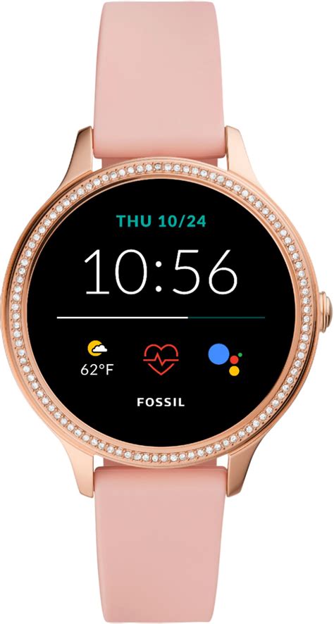 Fossil Mens Gen 5e 44mm Stainless Steel Touchscreen Smartwatch With
