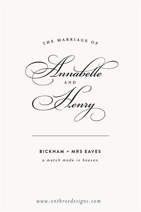 On Three Designs — Our All Time Favorite Fonts Wedding Invitation