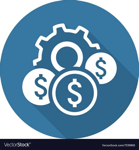Costs Optimization Icon Flat Design Royalty Free Vector
