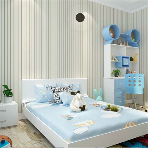 Beibehang Simple Color Vertical Striped Wallpaper Living Room Bedroom