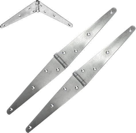 4x Heavy Duty Gate Strap Hinges 200mm8 Galvanised Outdoor Hinges