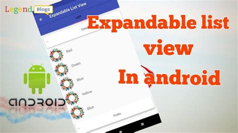 Expandable List View In Android Example