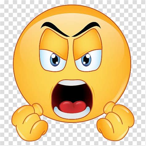 Angry Emoji Illustration Angry Emojis Anger Emoticon Sticker Emoji Transparent Background Png