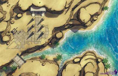 Oceanside Desert Ruins 22x34 Battlemaps In 2021 Fantasy Map