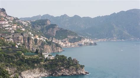 Amalfi Coast Drive With Town Of Amalfi In The Distance Travel