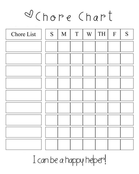 Diy Kiddie Chore Chart Kids Chore Chart Printable Chore Chart Kids