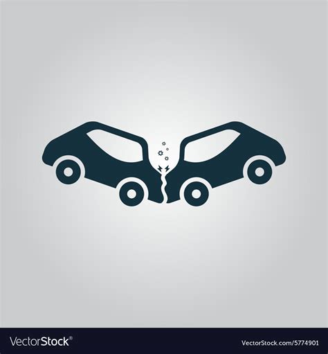 Car Crash And Accidents Icon Royalty Free Vector Image