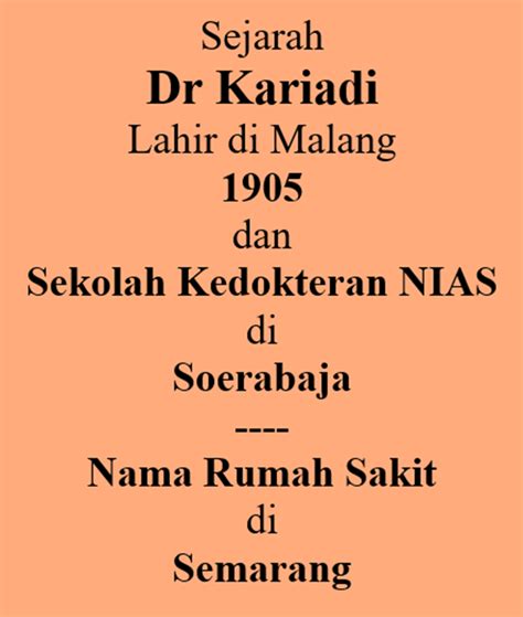 Poestaha Depok Sejarah Malang Dr Kariadi Lahir Di Malang