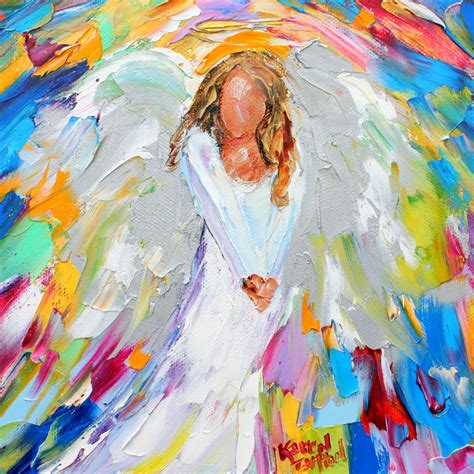 Angel Painting Angel Art Original Oil Abstract Impressionism Fine Art