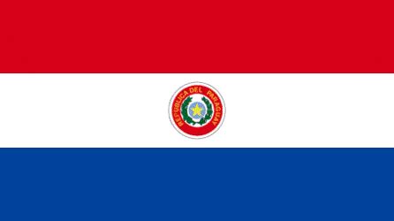 Paraguayan flag against the background of the blue sky. Paraguay Travel, Tours, Gap Year & Volunteering