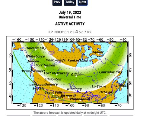 Vancouver Weather Map Shows When Northern Lights May Dance Richmond News