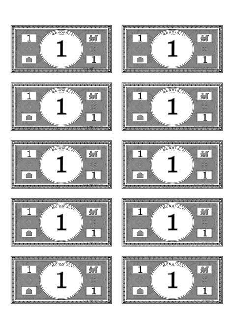 Monopoly Money Money Template Printable Play Money